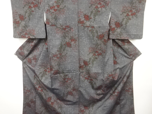 JAPANESE KIMONO / NISHIJIN DENSHO TSUMUG / WOVEN FLORAL CART